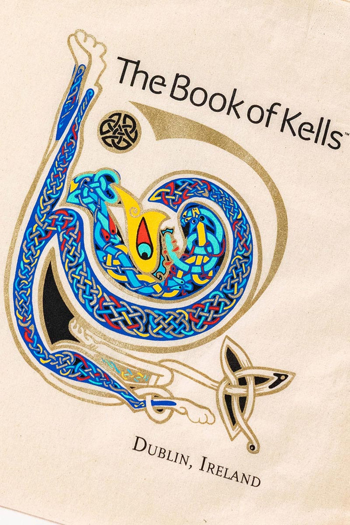 Book of Kells Celtic Knot Tote Bag Cream