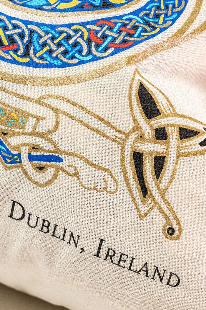 Book of Kells Celtic Knot Tote Bag Cream