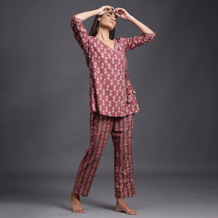 Bouquet on Wine Angrakha Top Set JISORA