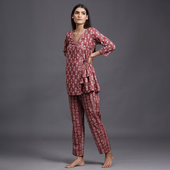 Bouquet on Wine Angrakha Top Set JISORA