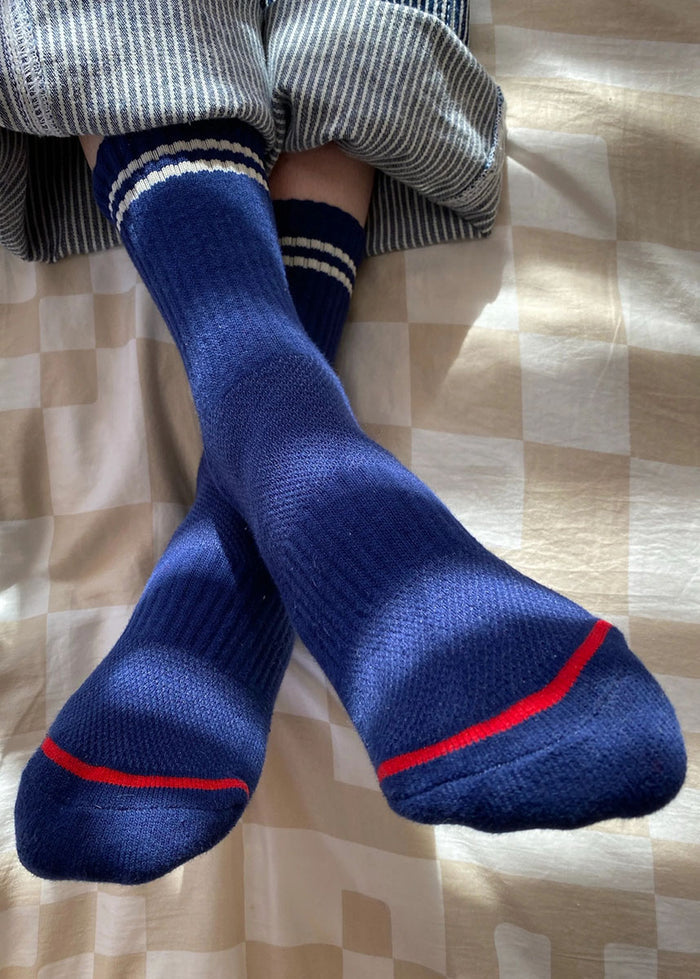 Boyfriend Socks - Cobalt