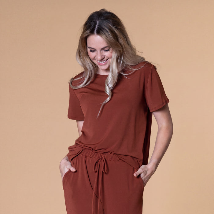 Brigitte Brianna Crew Neck Tee - SexyModest Boutique