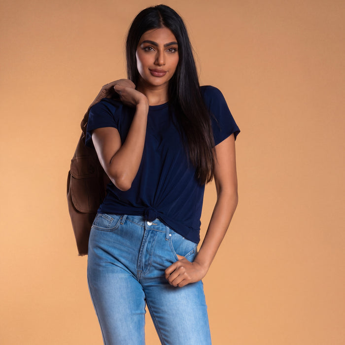 Brigitte Brianna Crew Neck Tee - SexyModest Boutique