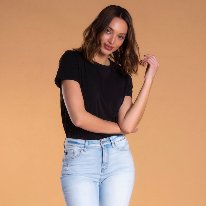 Brigitte Brianna Crew Neck Tee - SexyModest Boutique