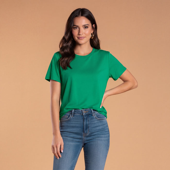 Brigitte Brianna Crew Neck Tee - SexyModest Boutique