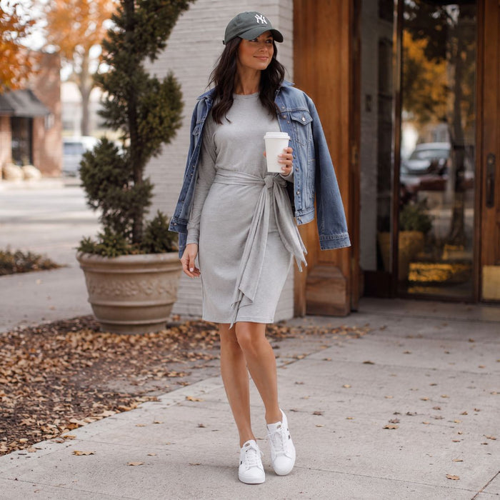 Brigitte Brianna Long Sleeve Jersey Dress - SexyModest Boutique