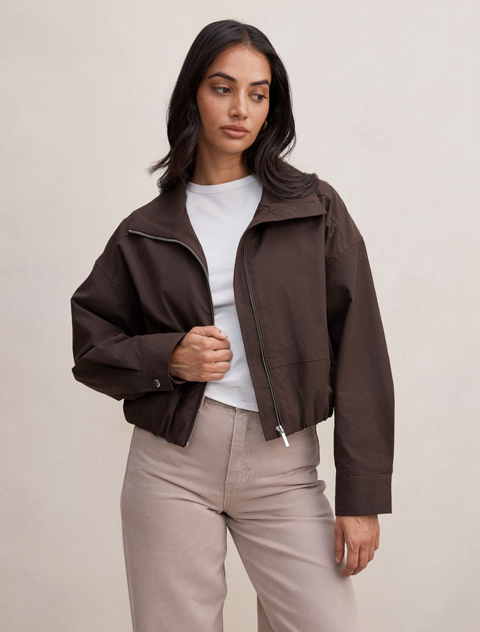 Brooke Funnel Neck Jacket Forever New
