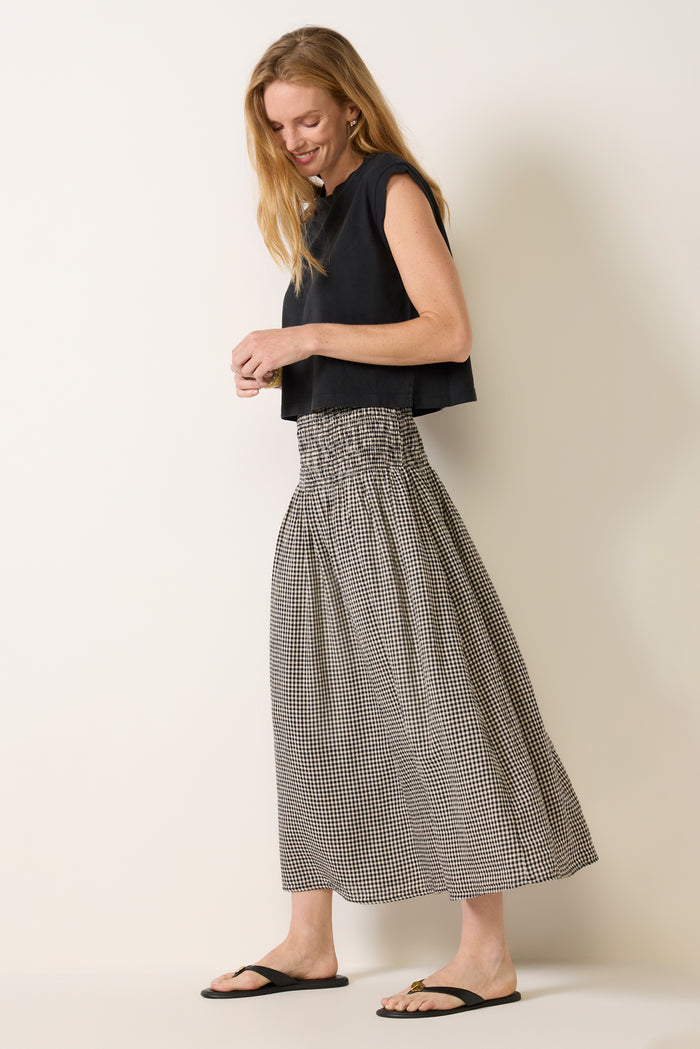 Brooke Gingham Midi Skirt