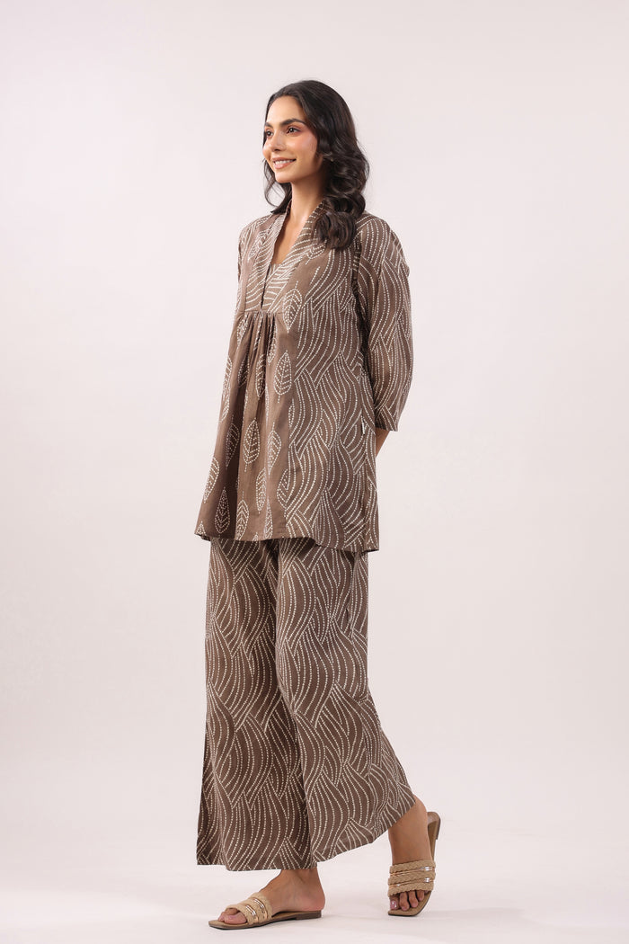 Brown Whisper Cotton Co-ord Set