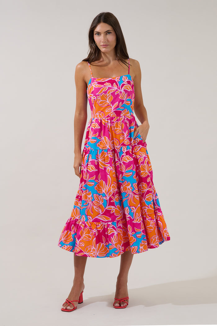 Brynley Cami Midi Dress Dalsia Floral