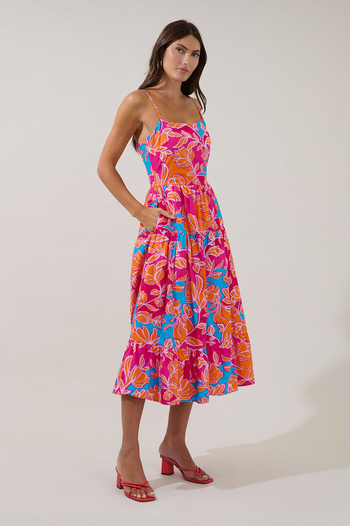 Brynley Cami Midi Dress Dalsia Floral