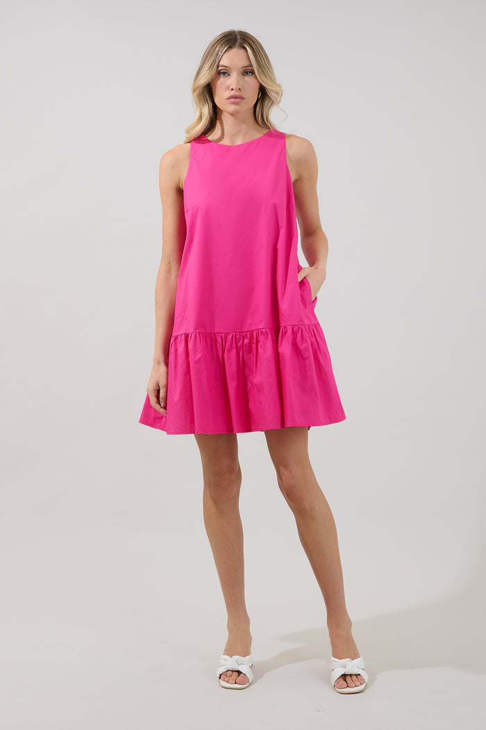 Cala Shift Drop Waist Mini Dress