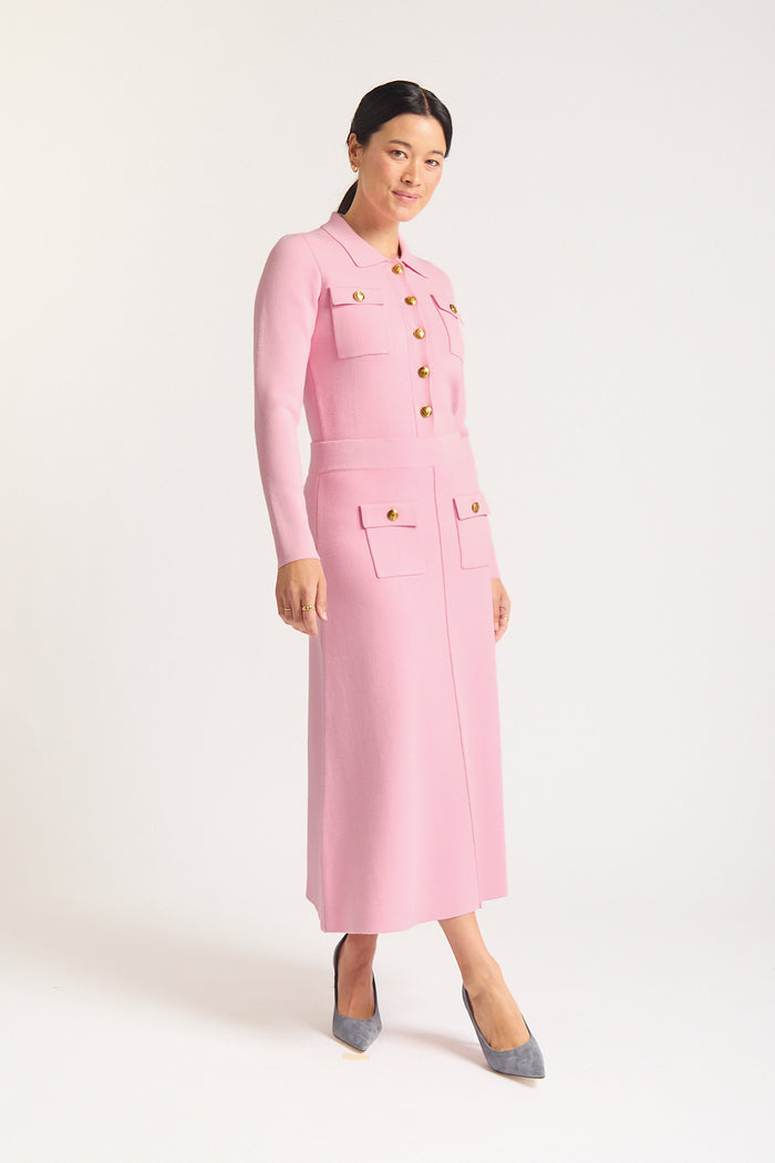 Carter Crepe Jacket Mini In Pink