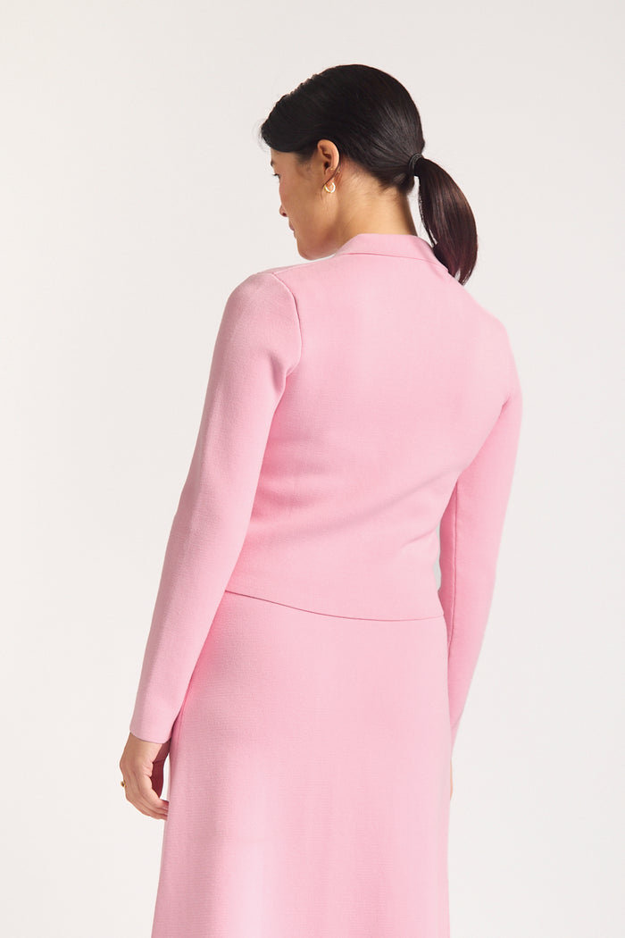 Carter Crepe Jacket Mini In Pink