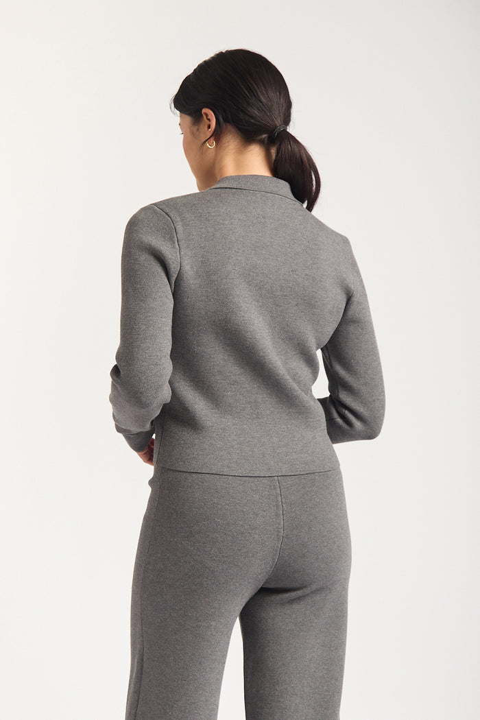 Carter Crepe Jacket Mini In Shadow