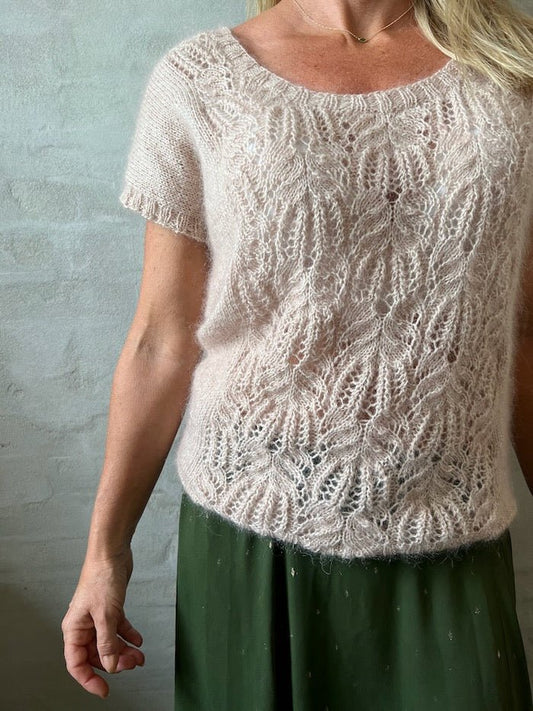 Celina summer top with frost - work pattern, No 12 + silk mohair knitting kit Knitting kits Önling - Katrine Hannibal