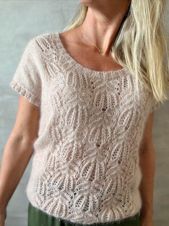 Celina summer top with frost - work pattern, No 12 + silk mohair knitting kit Knitting kits Önling - Katrine Hannibal