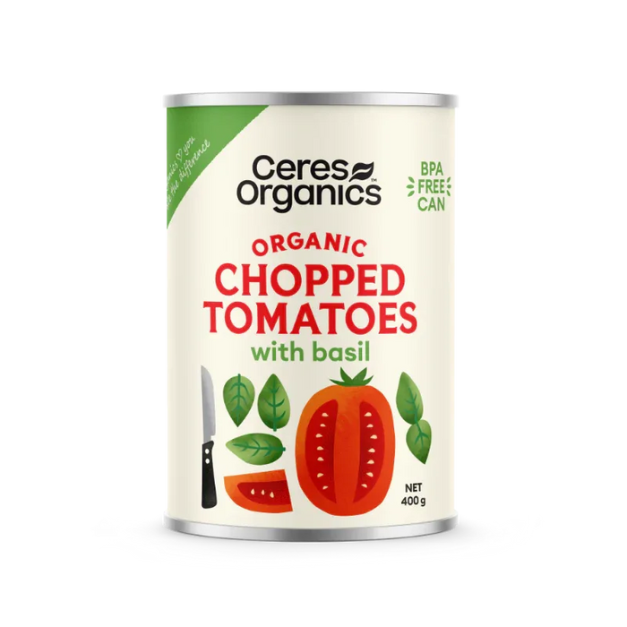 Ceres Organics Chopped Tomatoes with Basil - 400g - L'Organic