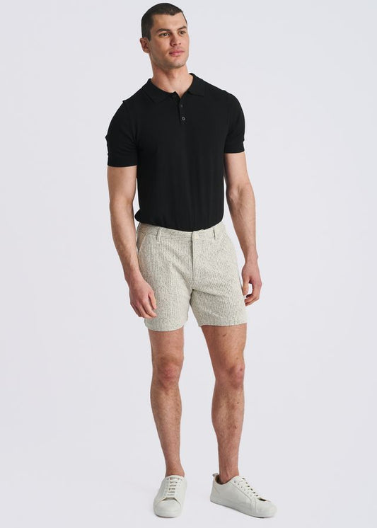 CHALK STRIPE JACQUARD STRETCH KNIT CHINO SHORTS
