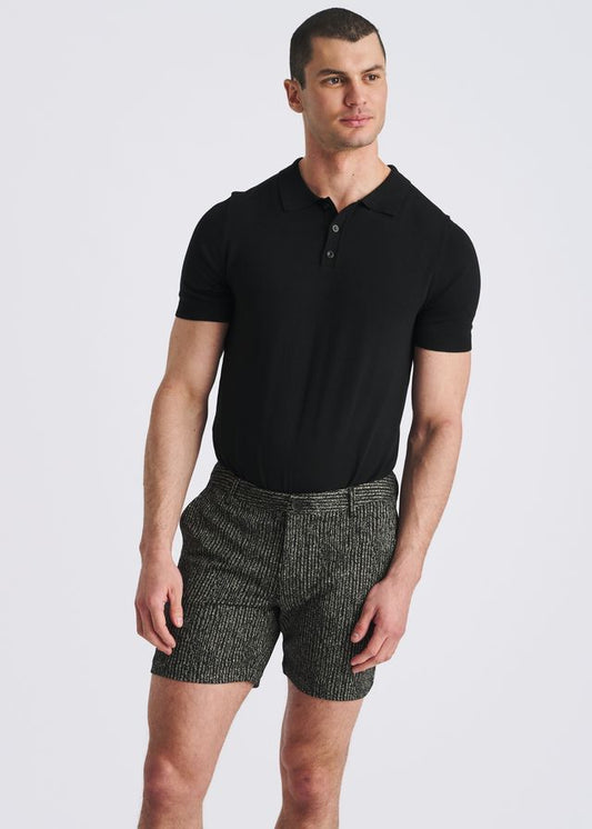 CHALK STRIPE JACQUARD STRETCH KNIT CHINO SHORTS