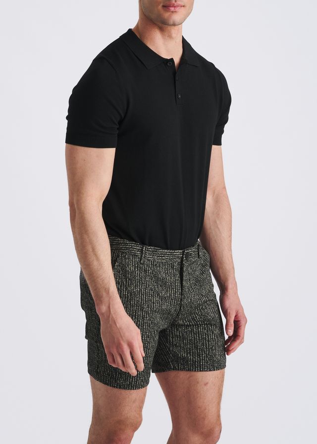 CHALK STRIPE JACQUARD STRETCH KNIT CHINO SHORTS