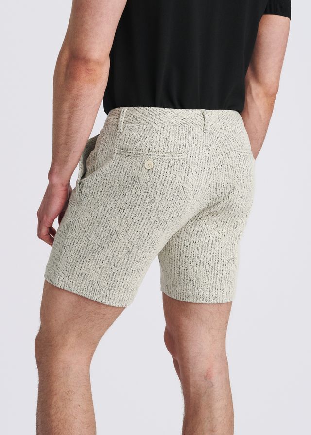 CHALK STRIPE JACQUARD STRETCH KNIT CHINO SHORTS