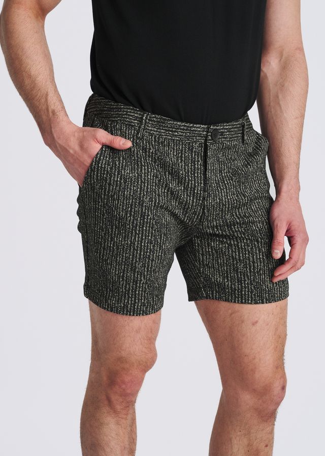 CHALK STRIPE JACQUARD STRETCH KNIT CHINO SHORTS