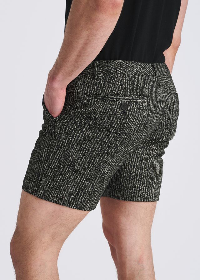 CHALK STRIPE JACQUARD STRETCH KNIT CHINO SHORTS