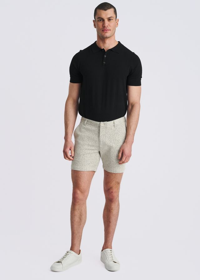 CHALK STRIPE JACQUARD STRETCH KNIT CHINO SHORTS