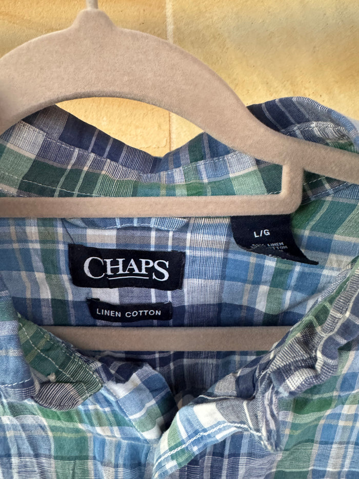 CHAPS LINEN SHIRT L