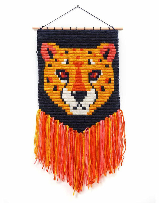 Sozo Children's Craft Kits Cheetah Wall Art Needlepoint Kit, Sozo DIY 608631393425 608631393425