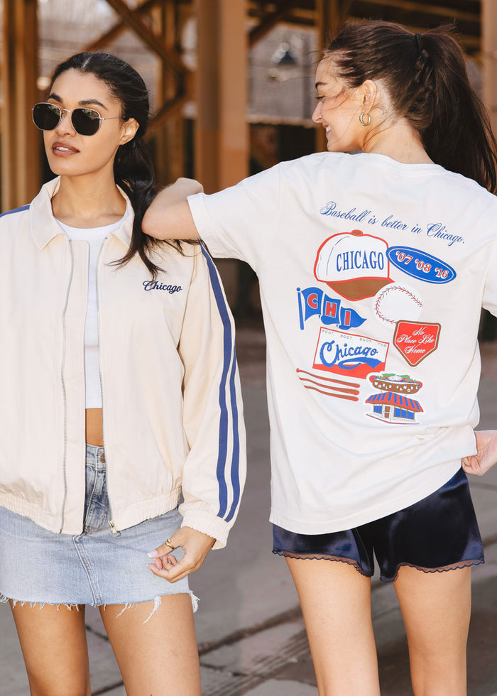 Chicago Baseball Patches Oversized Tee