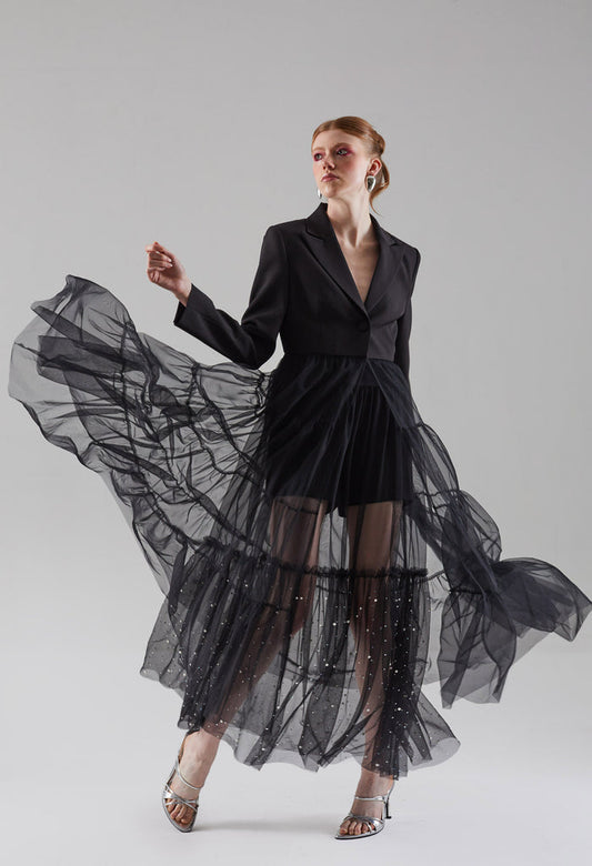 Chiffon Luxe Maxi Jacket