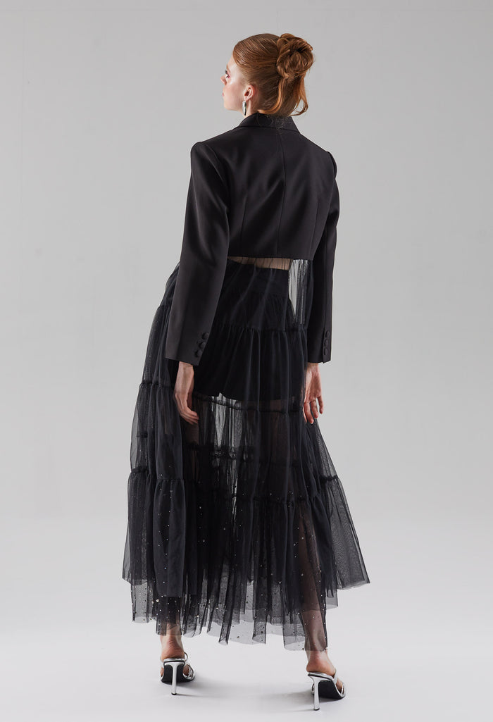 Chiffon Luxe Maxi Jacket