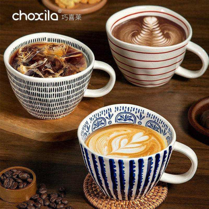 choxila coffee mug hand painted ceramic.