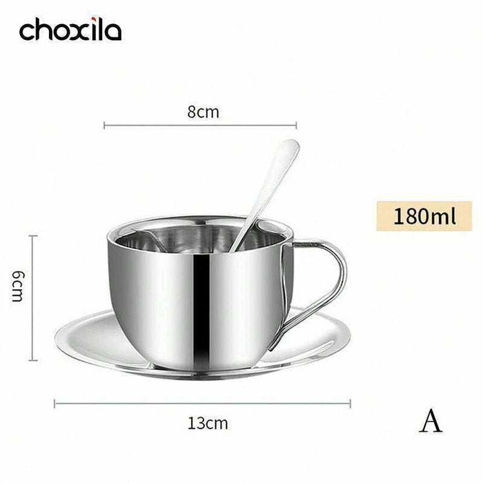 Choxila stainless steel coffee mug.