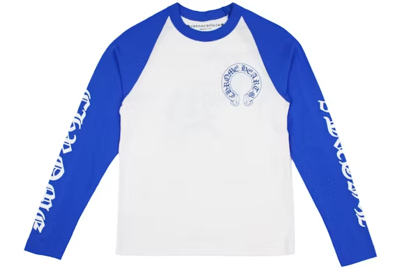 Chrome Hearts Long Sleeve T-Shirt "White/Blue"