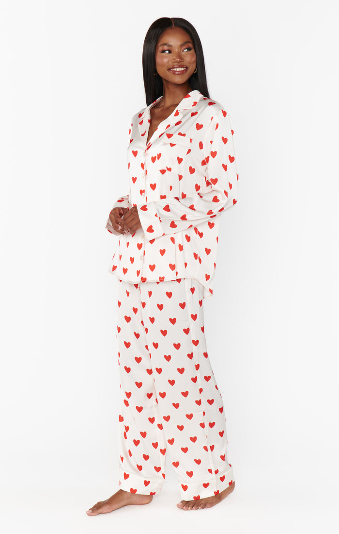 Classic PJ Set ~ Queen of Hearts Silky