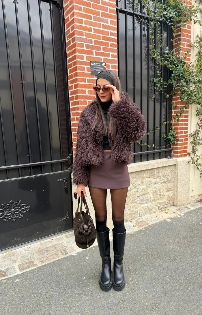 Jupe short chocolat DS.Sélection