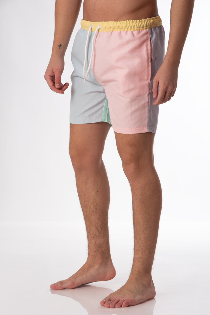 Colour Block Peached Swim Short
