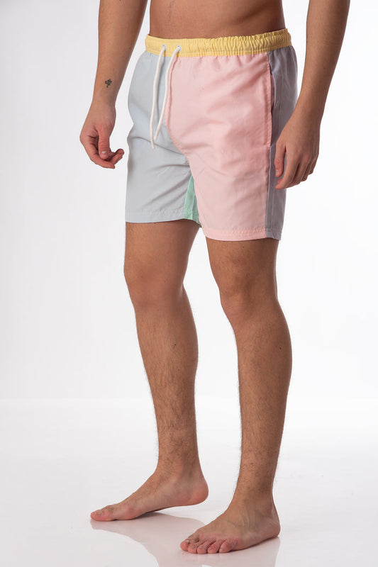 Colour Block Peached Swim Short