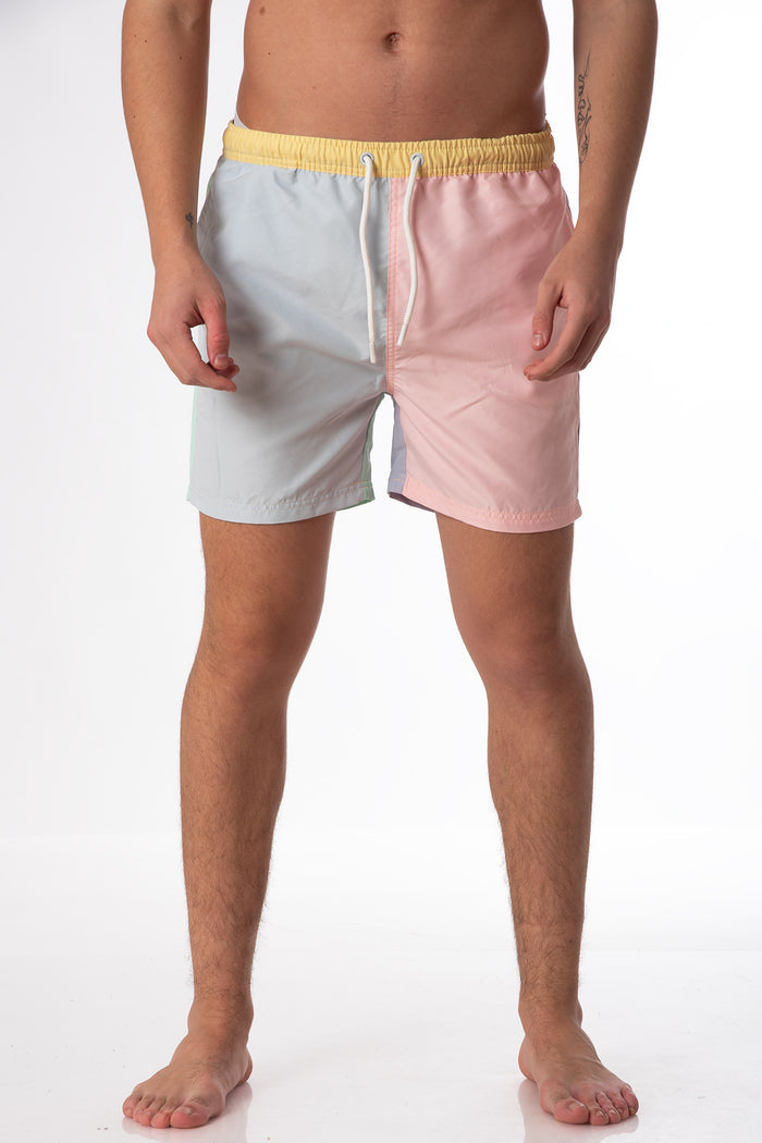 Colour Block Peached Swim Short