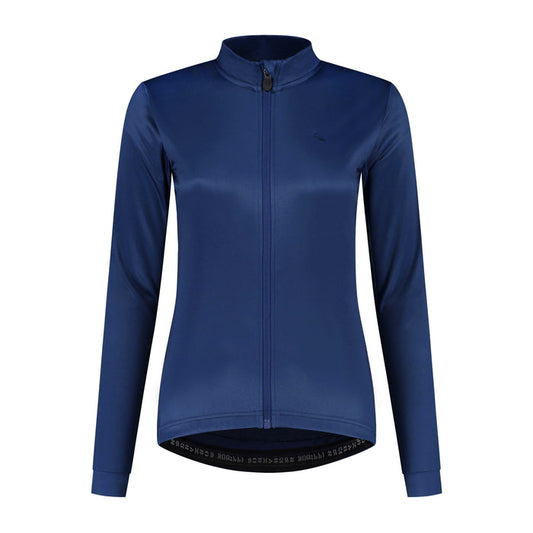 Rogelli Core fietsshirt lange mouw dames donkerblauw voorkant.