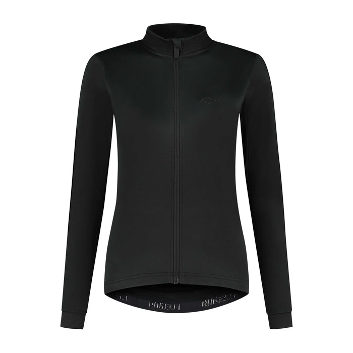 Rogelli Core fietsshirt dames zwart lange mouw voorkant.