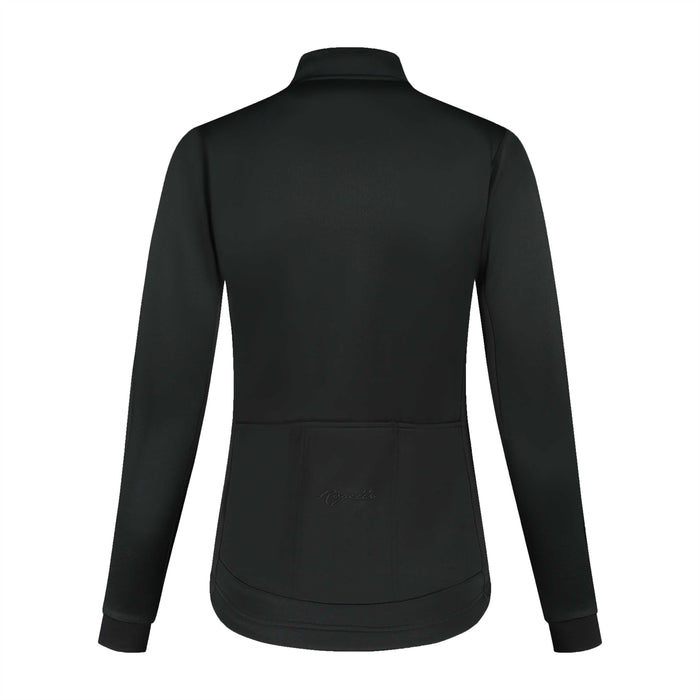 Rogelli Core fietsshirt dames zwart lange mouw achterkant.