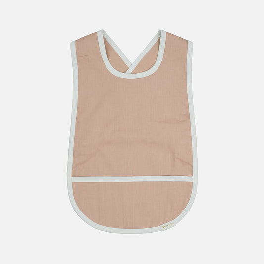 Cotton Cross Back Bib - Dusty Rose