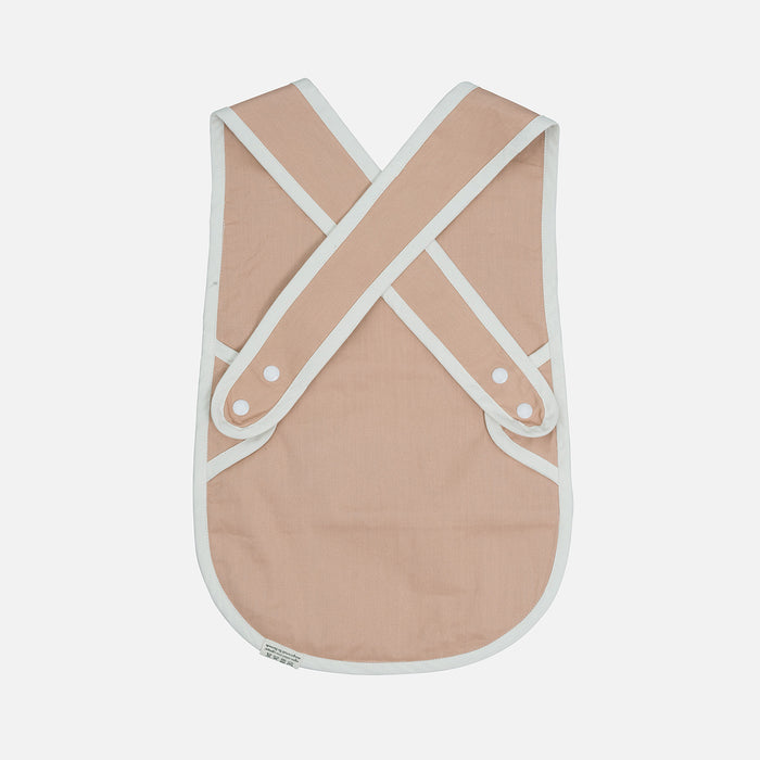 Cotton Cross Back Bib - Dusty Rose