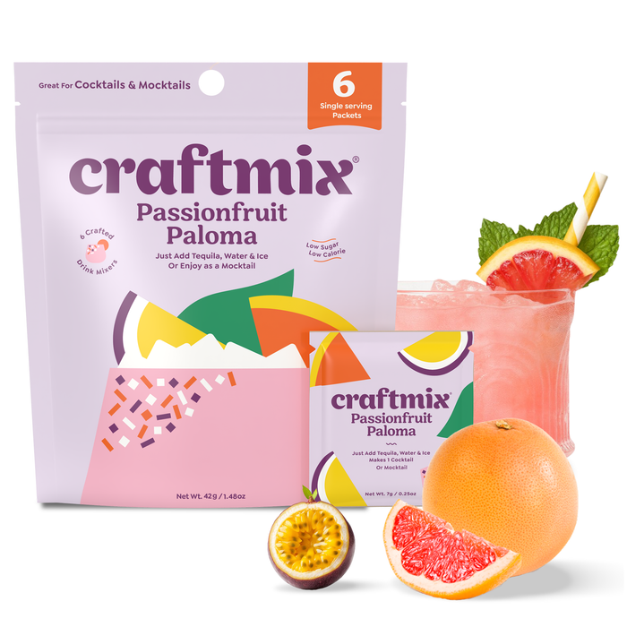 Craftmix - Passionfruit Paloma Cocktail Mixer - 6 Servings Multipack