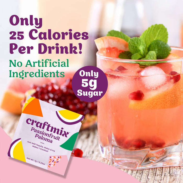 Craftmix - Passionfruit Paloma Cocktail Mixer - 6 Servings Multipack