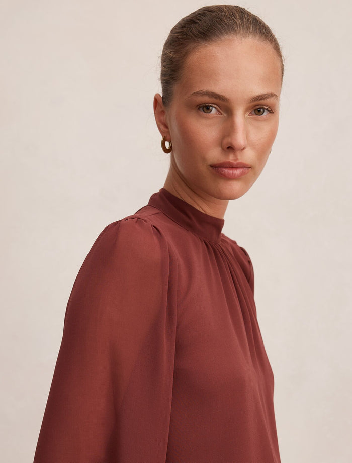 Deja Sheer Blouse Forever New